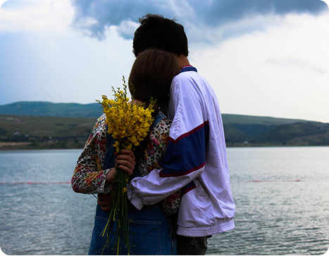 Artistic scene from Love Across Cultures by author festus pozor showing connection and romance between cultures